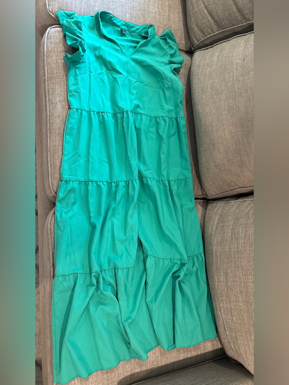 Women's Teal Tiered Dress
